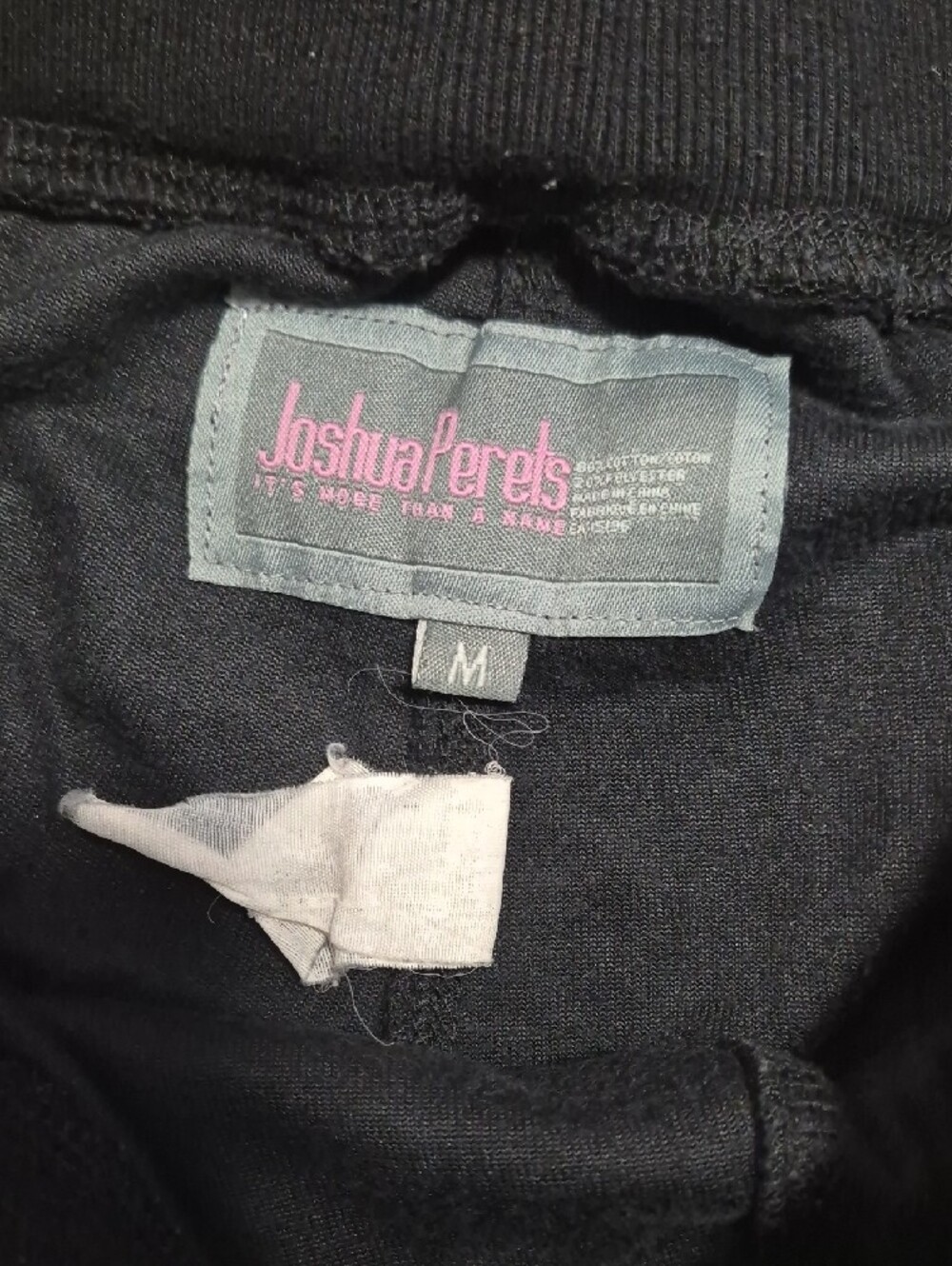 Black Women’s  Joshua Perets Velour Lounge Jeans with Back Lettering - Picture 3 of 3